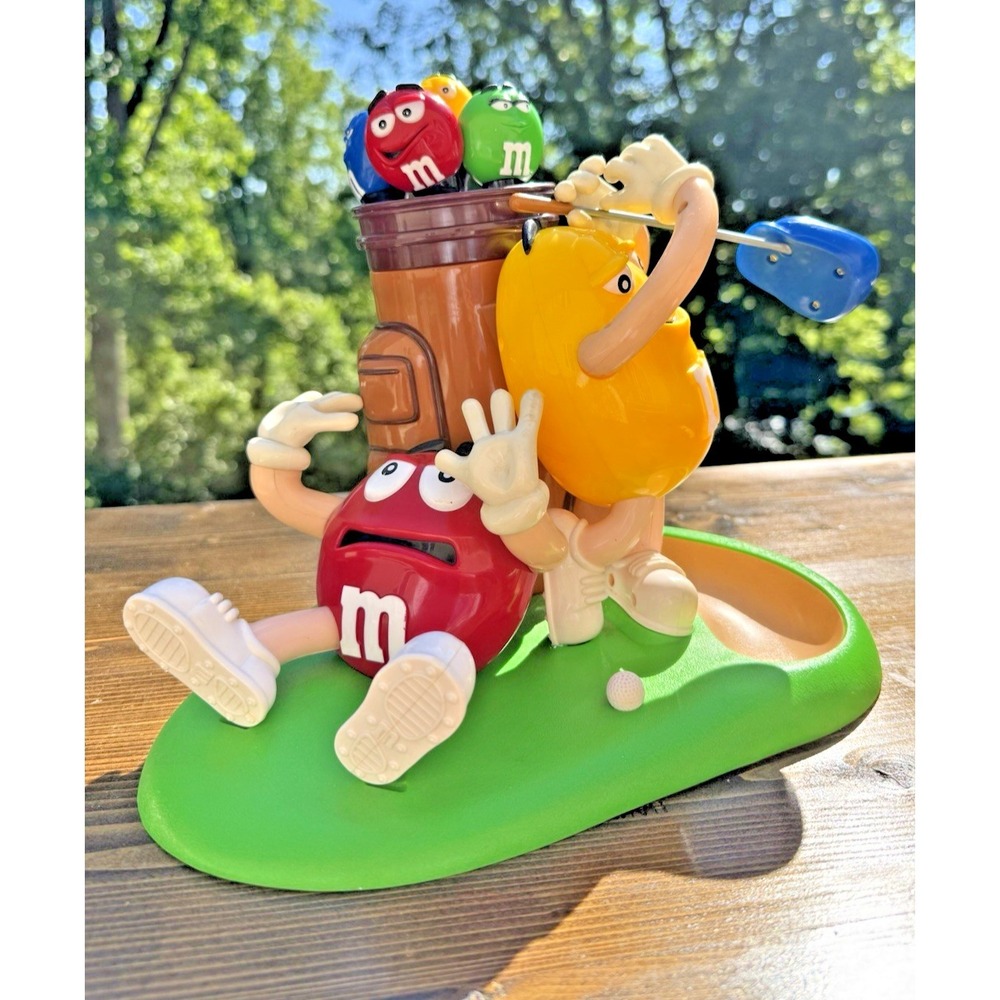 M&M's Golf Candy Dispenser Mulligan Ville Character Golf Bag Collectible